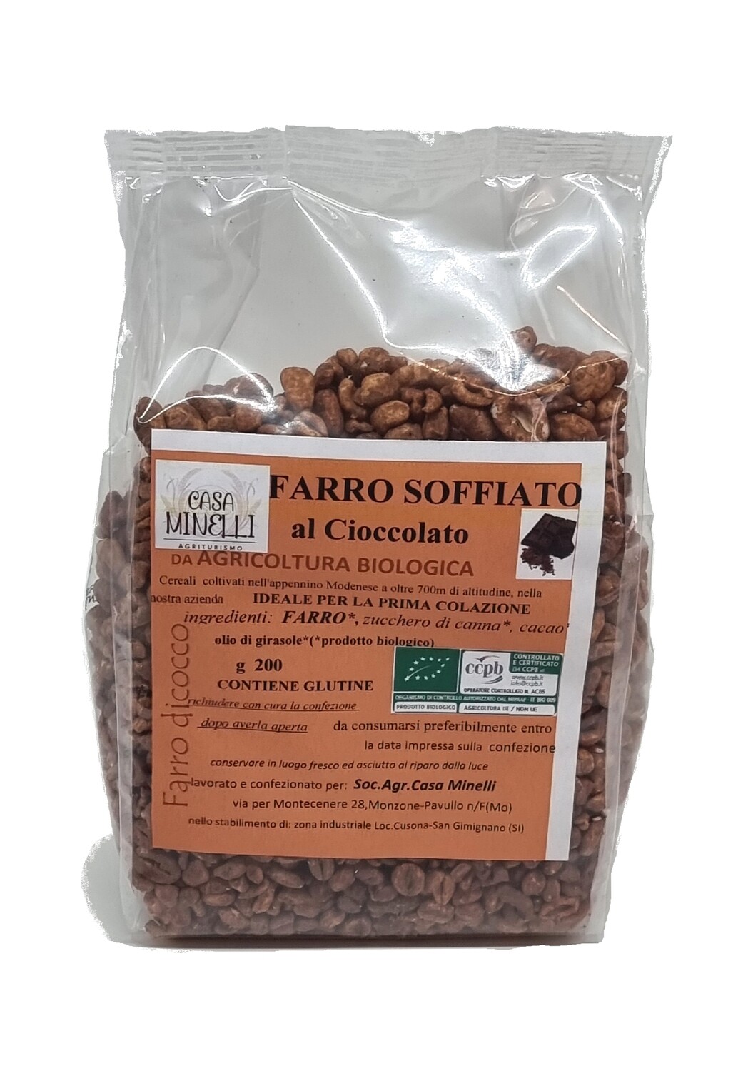 Farro biologico soffiato al cioccolato