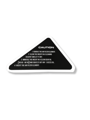 Caution Label Airfilter