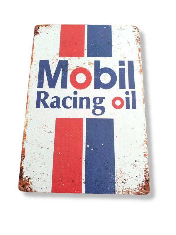 Mobil Retro Metal Sign