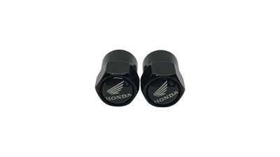 Honda Valve Cap Set Black/White Honda Valve Cap Set Black/White