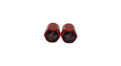 Honda Valve Cap Set Red/Red Honda Valve Cap Set Red/Red