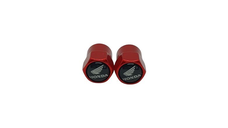 Honda Valve Cap Set Red/White