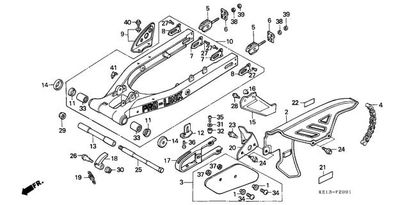 Rear Fork - Chain Case ( TYPE 2 )