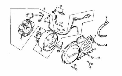 Left Crankcase Cover - Generator