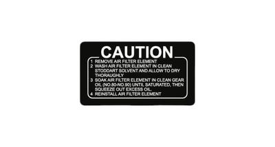 4A. Decal Air Cleaner 4A. Decal Air Cleaner