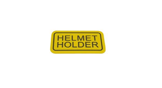 16. Label Helmet Holder