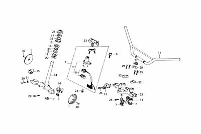 Handle Bar - Top Bridge - Steering Stem
