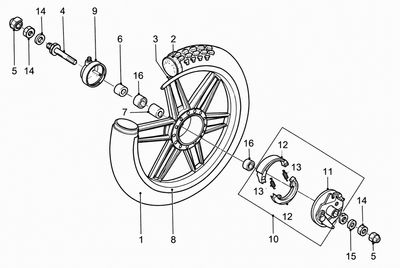 Wheel Cast Iron Front
