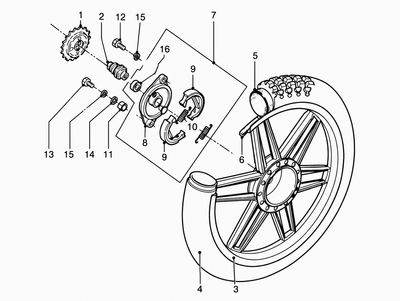 Wheel Cast Iron Rear