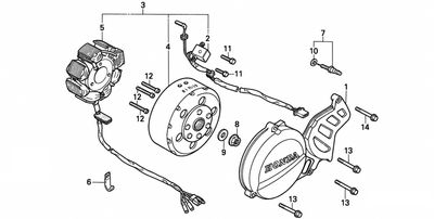 Left Crankcase Cover - Generator