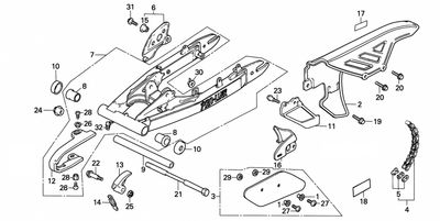 Rear Fork - Chain Case ( TYPE 1 )