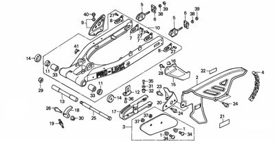 Rear Fork - Chain Case ( TYPE 2 )