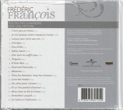 frédéric francois : toutes mes chansons ont une histoire