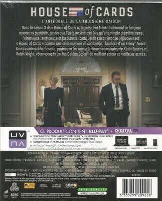 house of cards : l'intégrale de la troisième saison ( import )