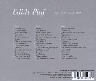 edith piaf : platinum collection