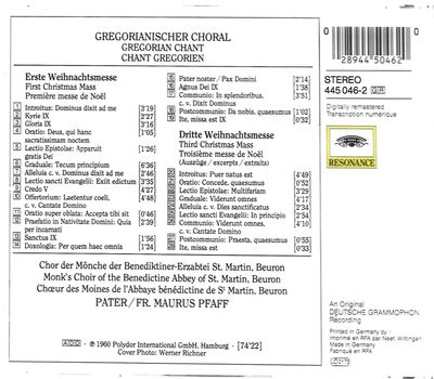 gregorianischer choral : weihnachtsmessen