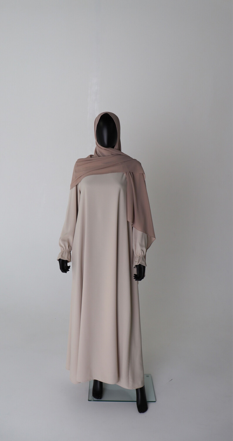 Abaya met sleeves - Beige