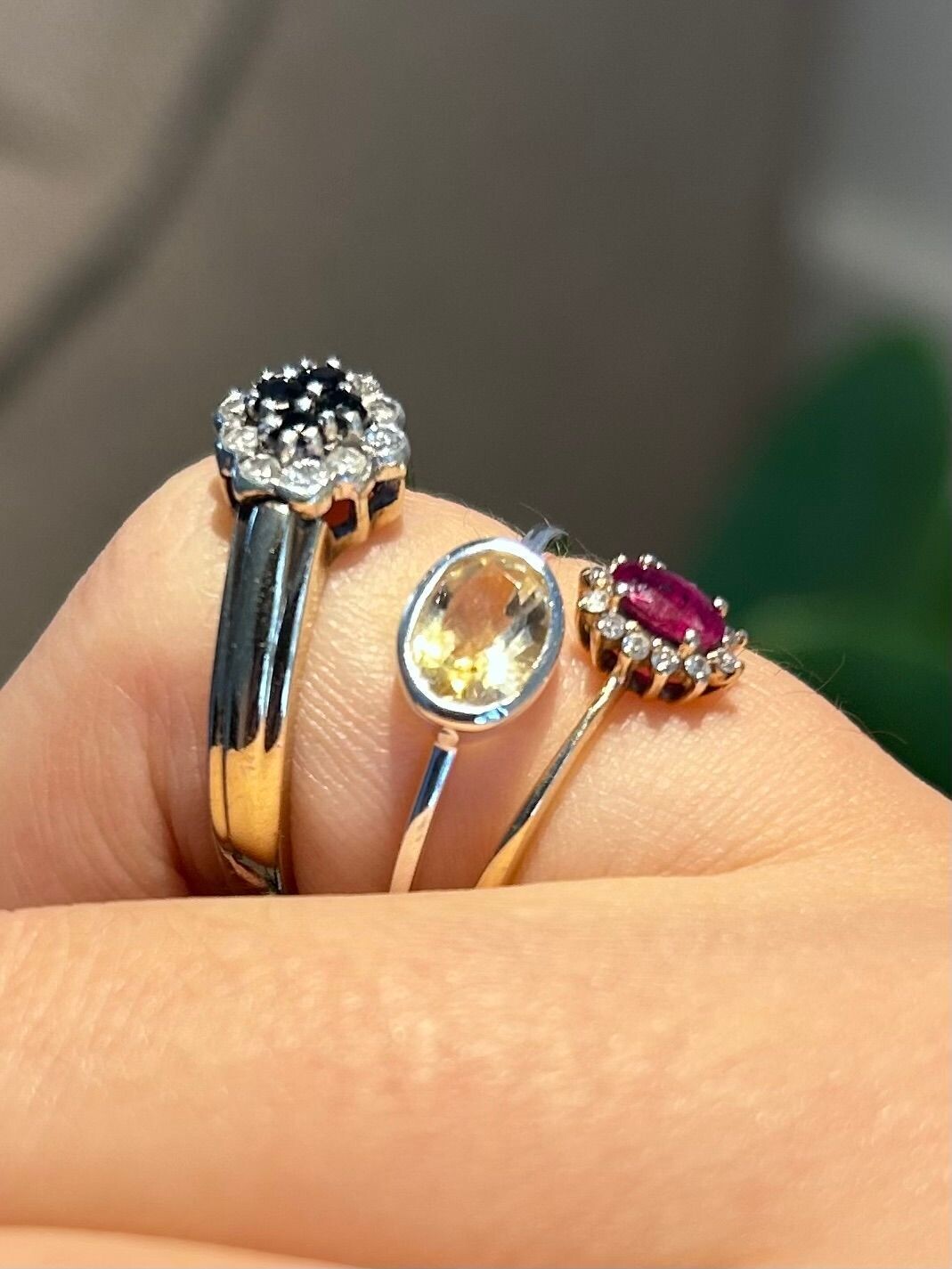 Laatste zilveren citrien ring (17,5)
