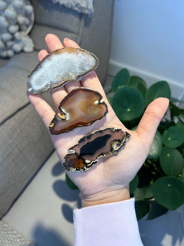 Schattig mini agaat schijfje