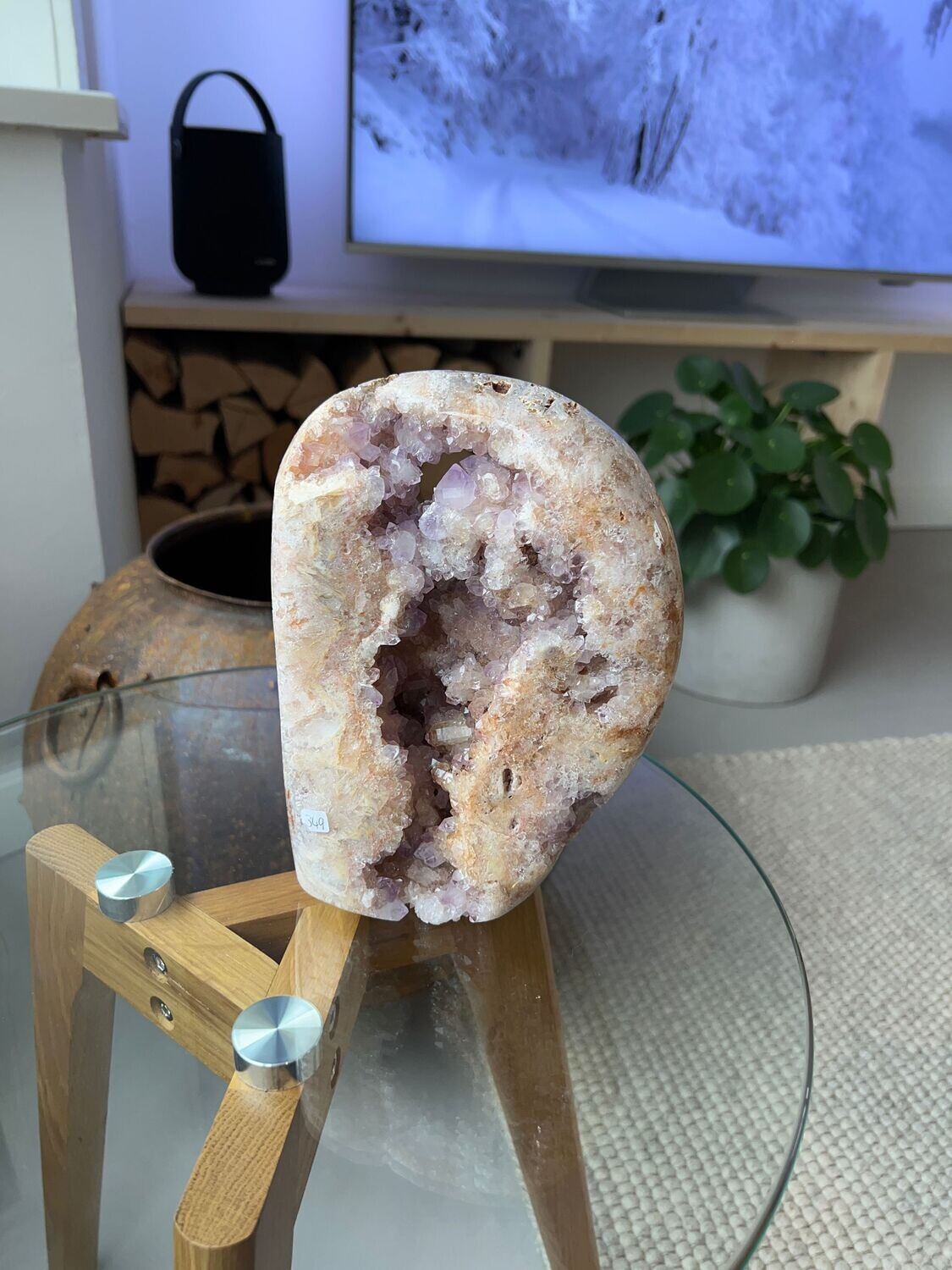 XXL Roze Amethist Sculptuur