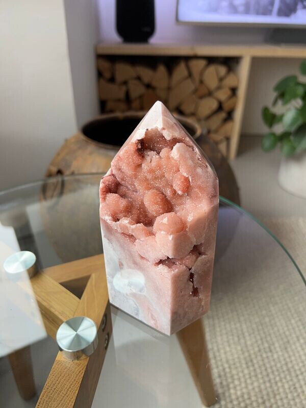 XL High grade roze amethist toren