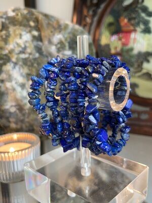 Lapis Lazuli Split Armband (innerlijke wijsheid, zelfinzicht, maakt hoofd helder)
