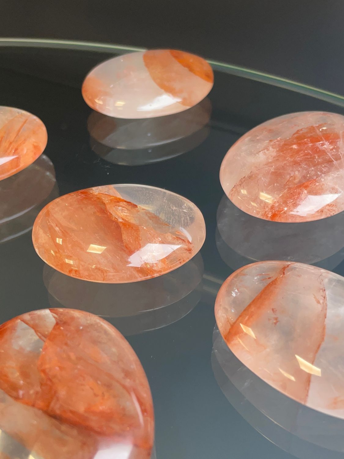 hematoide kwarts soapstone (energie, zuiverend, helpt met manifesteren)