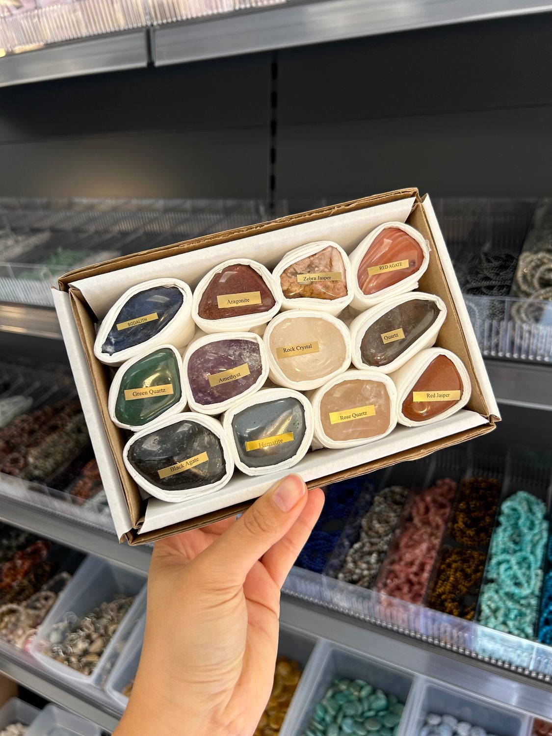 Cadeau Tip! Mix doos getrommelde stenen