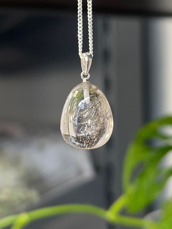 (925 sterling) rookkwarts kettinghanger