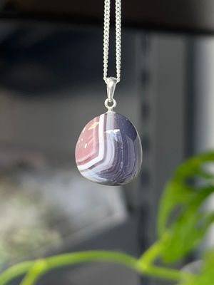 (925 sterling) botswana agaat kettinghanger