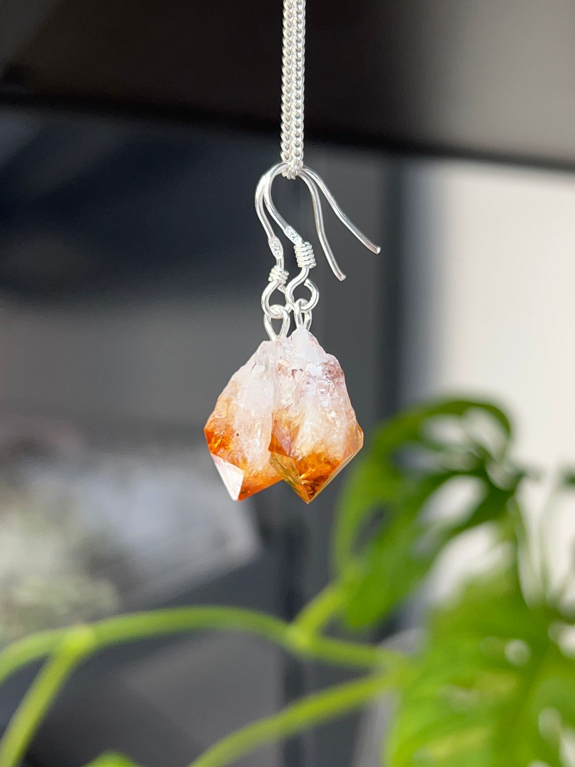 (925 sterling) citrien oorbellen