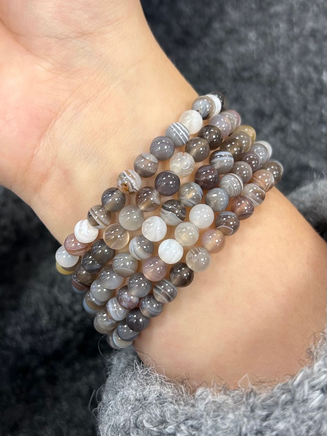 botswana agaat armband 6mm (troostend, beschermend, doorzettingsvermogen)