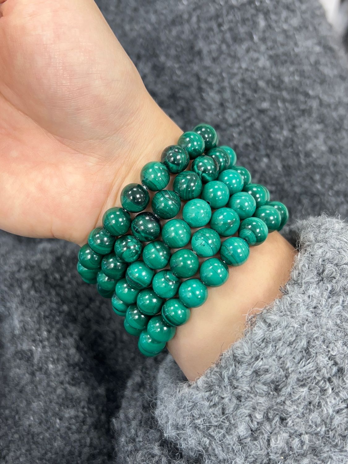 A+ Malachiet armband (10mm) (kracht, verandering, zuiverend) A+ Malachiet armband (10mm) (kracht, verandering, zuiverend)