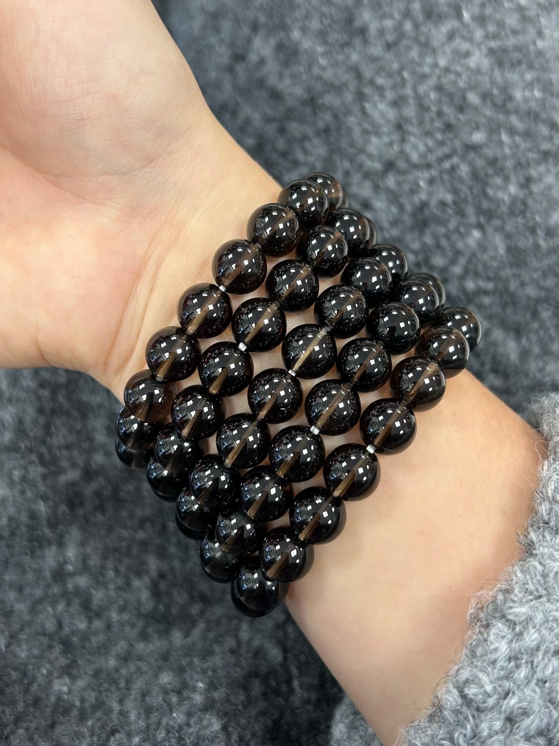 Rookkwarts Armband (10mm) (vermindert negatieve gedachten, beschermend, trauma verwerking) Rookkwarts Armband (10mm) (vermindert negatieve gedachten, beschermend, trauma verwerking)