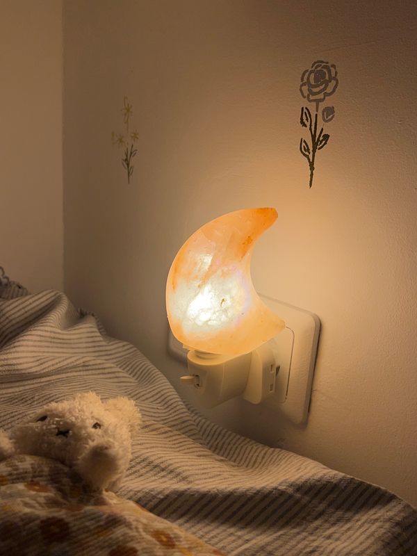 Himalaya zouten nachtlampje (warm licht) (maan)