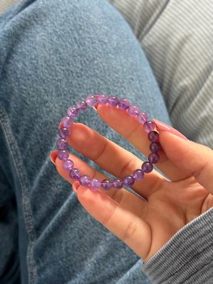Kinder armband amethist (6mm)