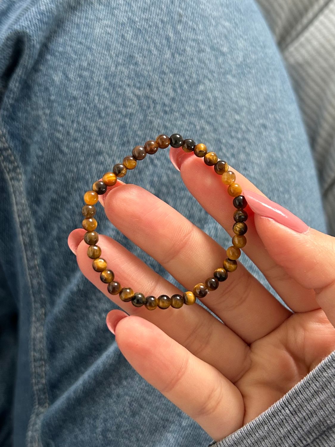 Kinder armband tijgeroog (4mm)