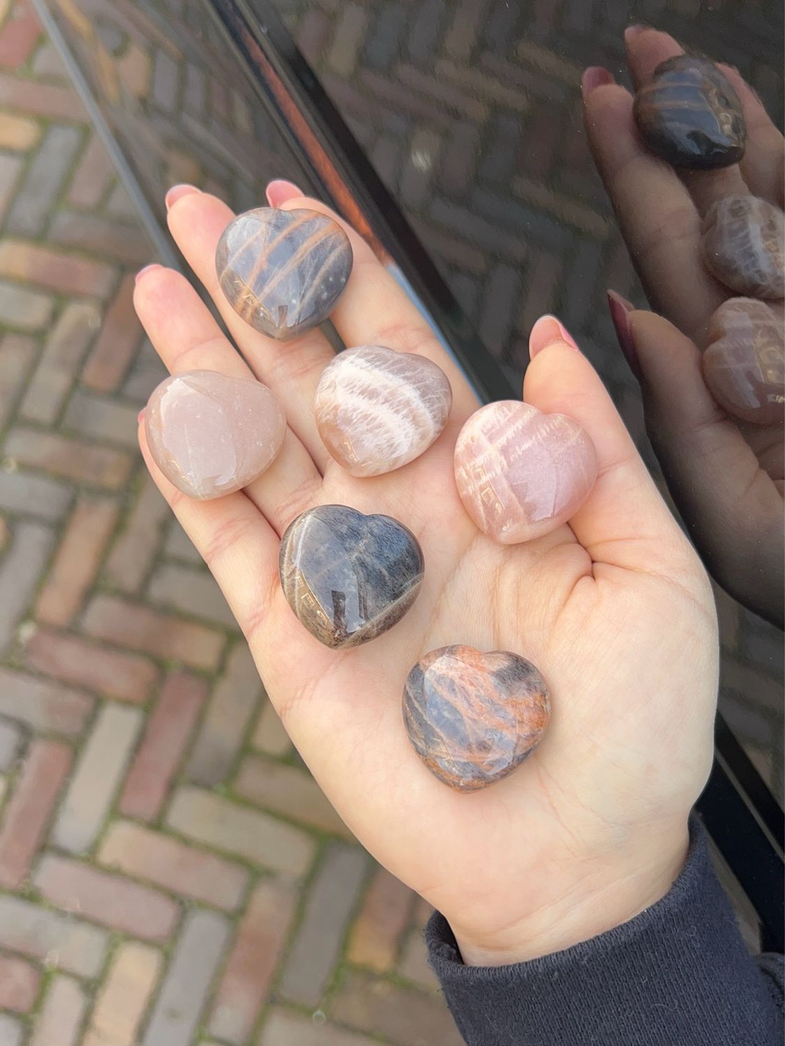 Perzik maansteen hartje