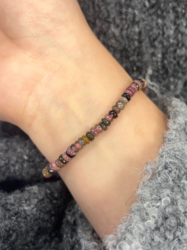 Mix toermalijn roundel armband