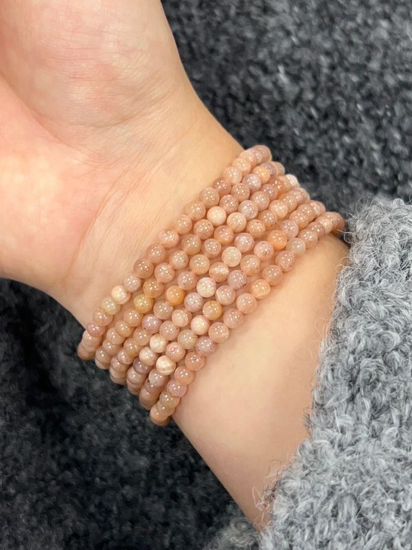 Maansteen Armband 4mm (intuïtie, vrouwelijkheid, vruchtbaarheid)