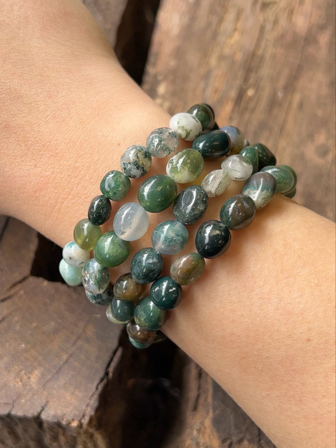 Mosagaat armband getrommeld