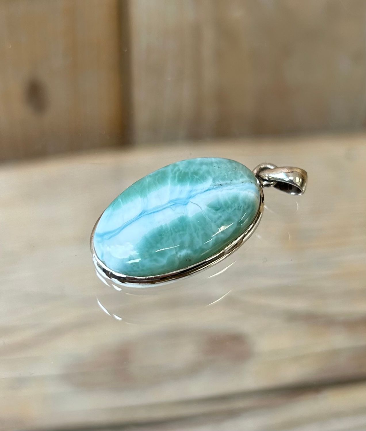 Larimar Zilveren Hanger (925)