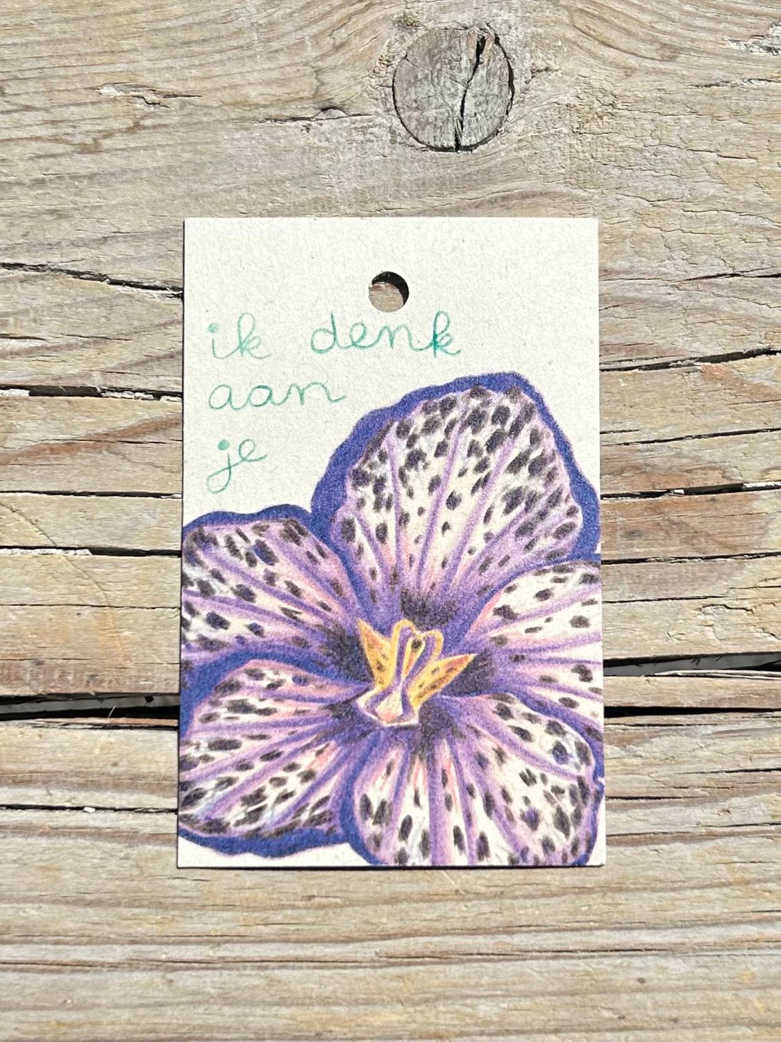 Kaartje 'ik denk aan je'