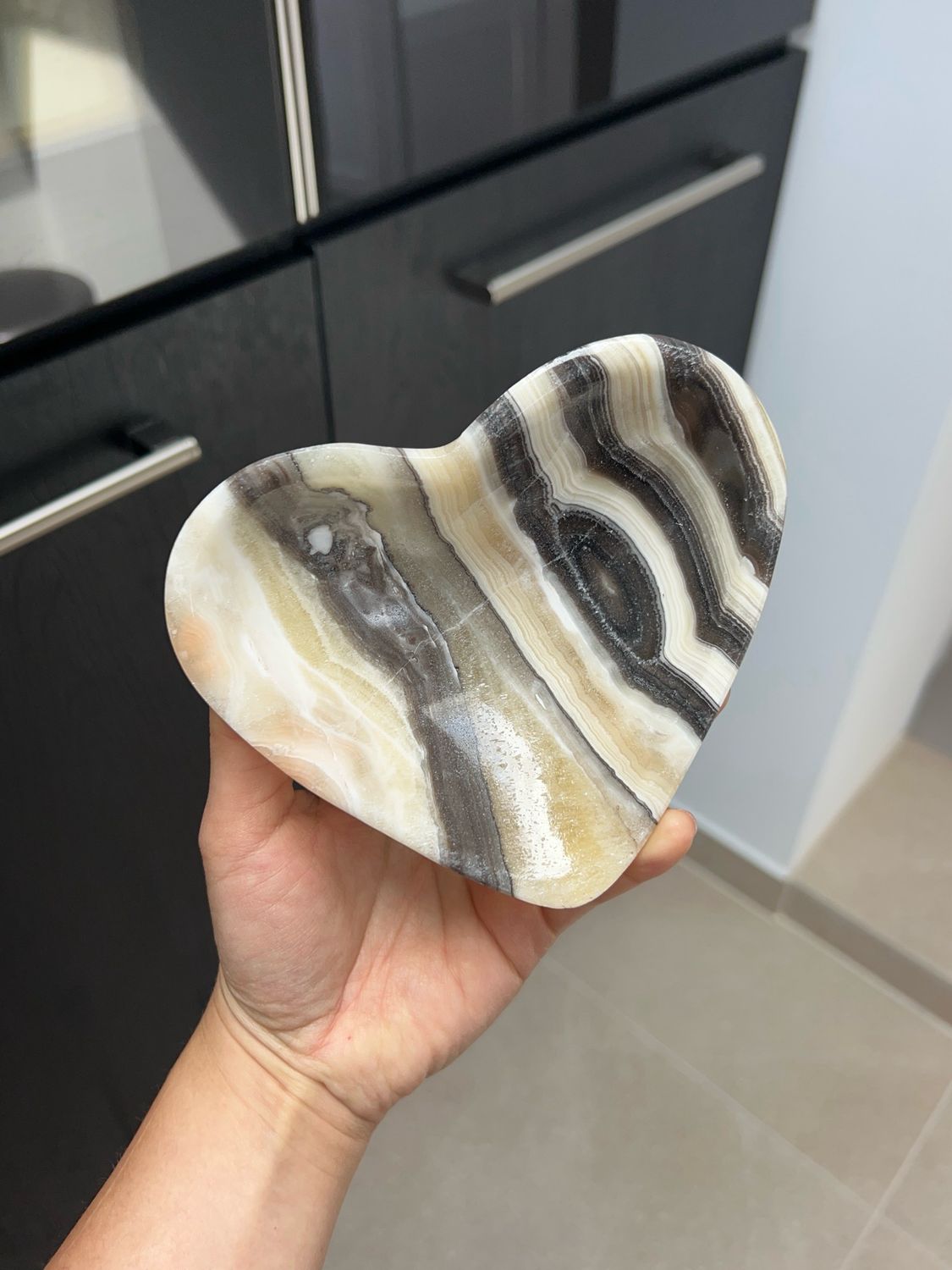 Zebra calciet hartjes schaal 13X13