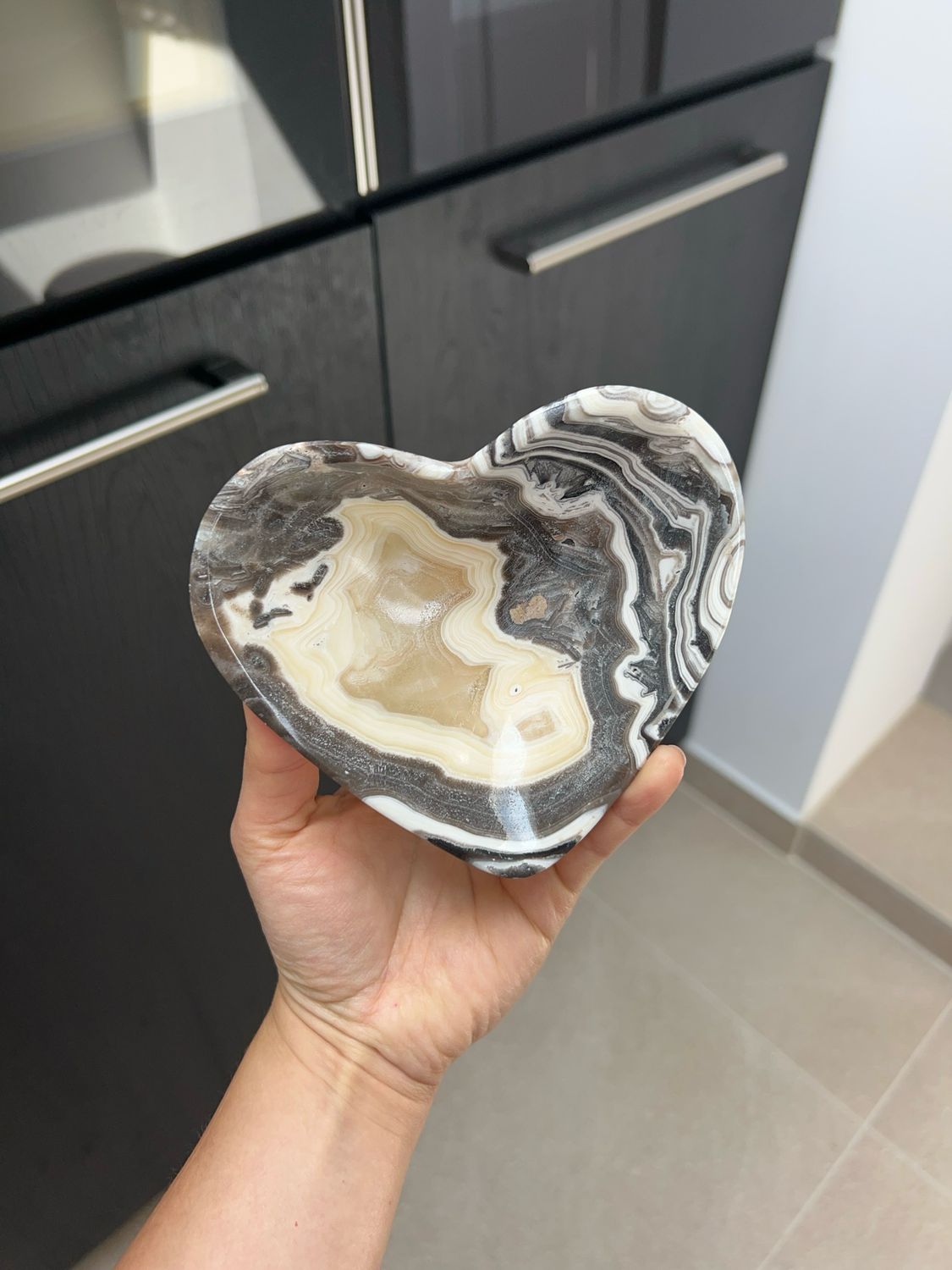 Zebra calciet hartjes schaal 13X13