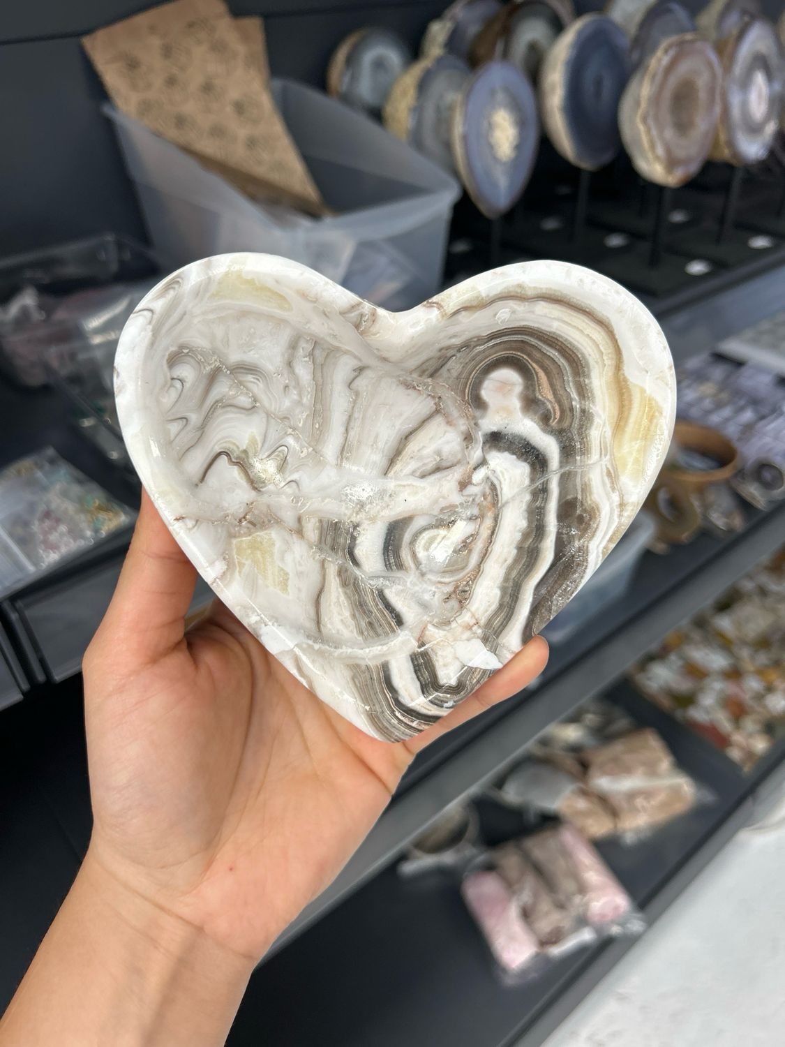 Zebra calciet hartjes schaal