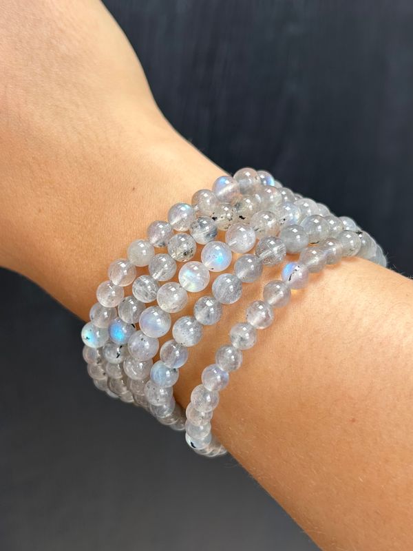 Labradoriet armband (6mm) (beschermend, reinigt, vermindert angst)