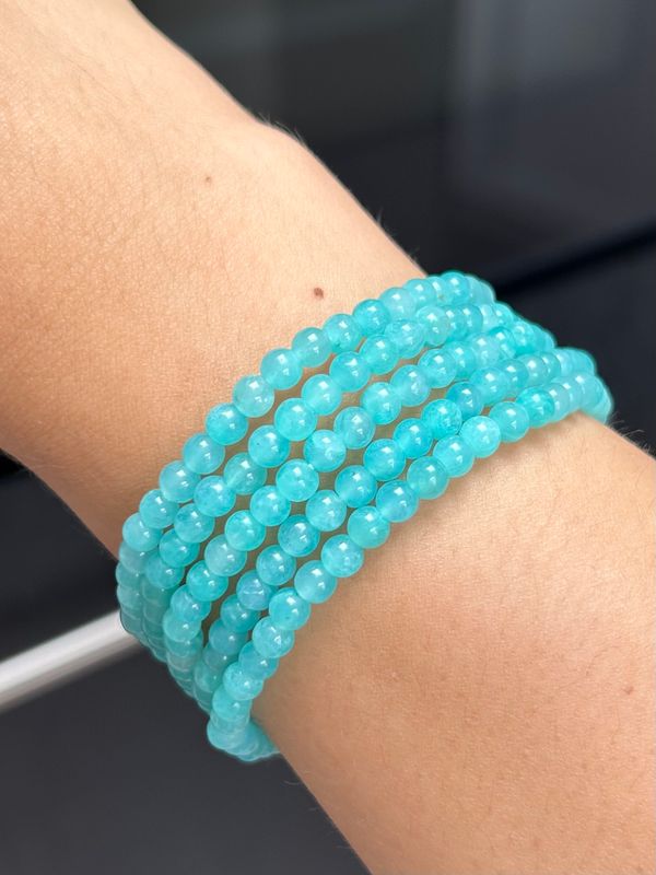 A kwaliteit - Amazoniet  Armband (4mm) (rust, harmonie, evenwicht in angst en trauma's)