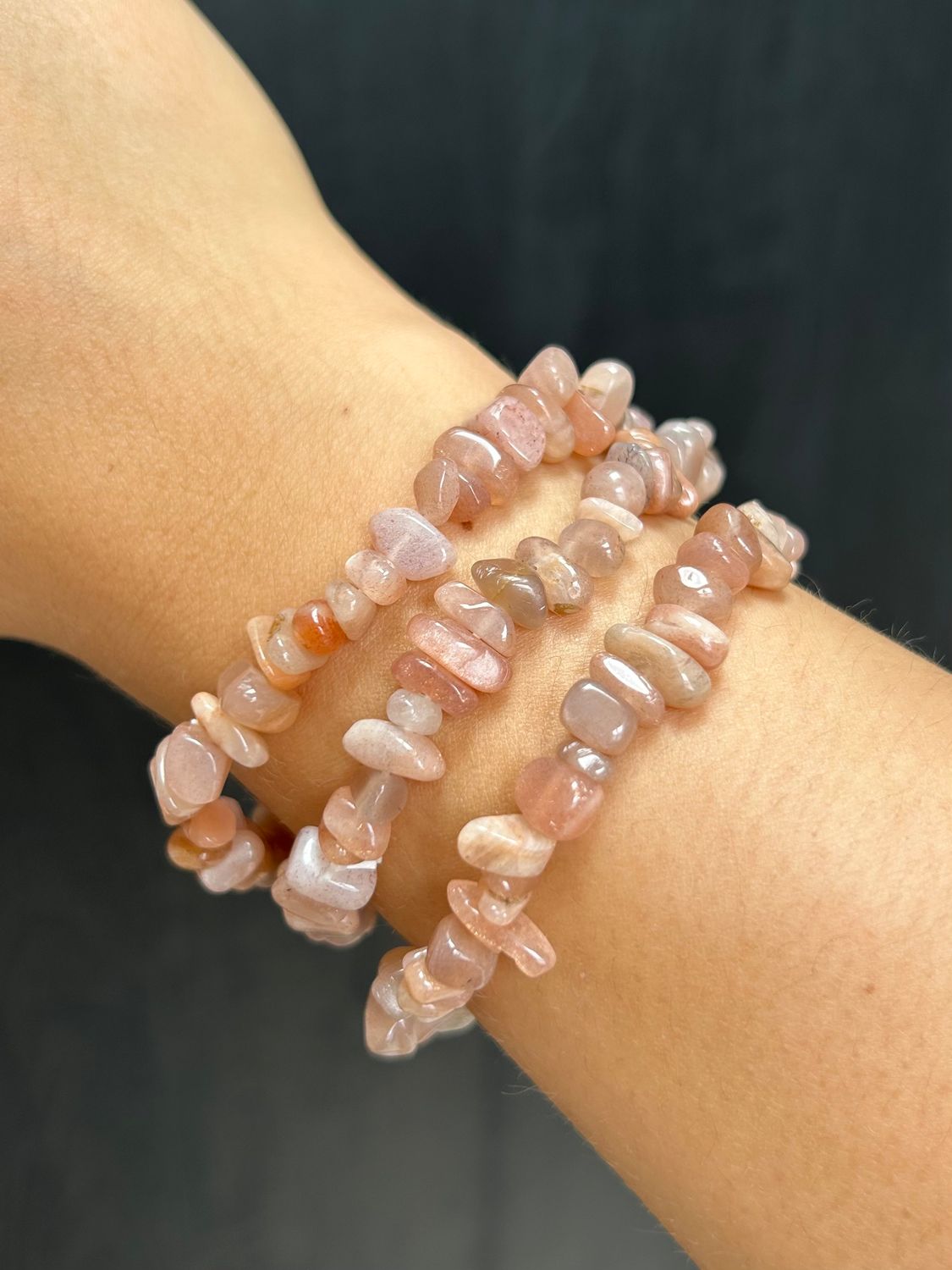 Maansteen split Armband (intuïtie, vrouwelijkheid, vruchtbaarheid)