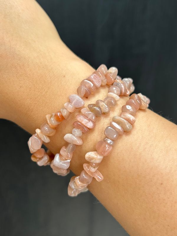 Maansteen split Armband (intuïtie, vrouwelijkheid, vruchtbaarheid)
